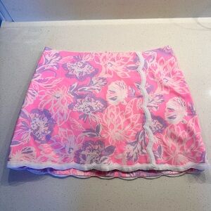 Lilly Pulitzer Pink and Purple Floral Mini Skirt